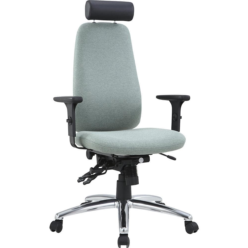 kaiserkraft Bürostuhl Ricky hellgrün mit Synchronmechanik und 4D-Armlehnen