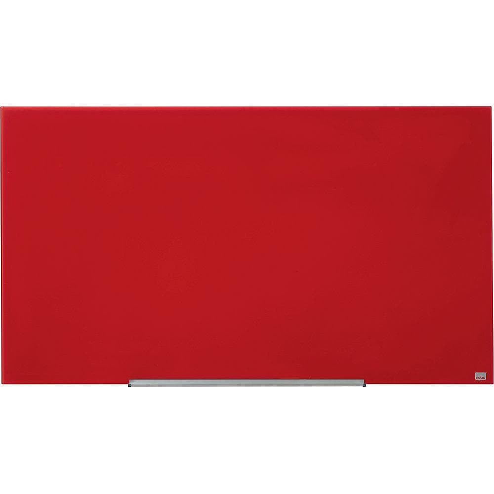 nobo Glas-Whiteboard WIDESCREEN rahmenlos rot