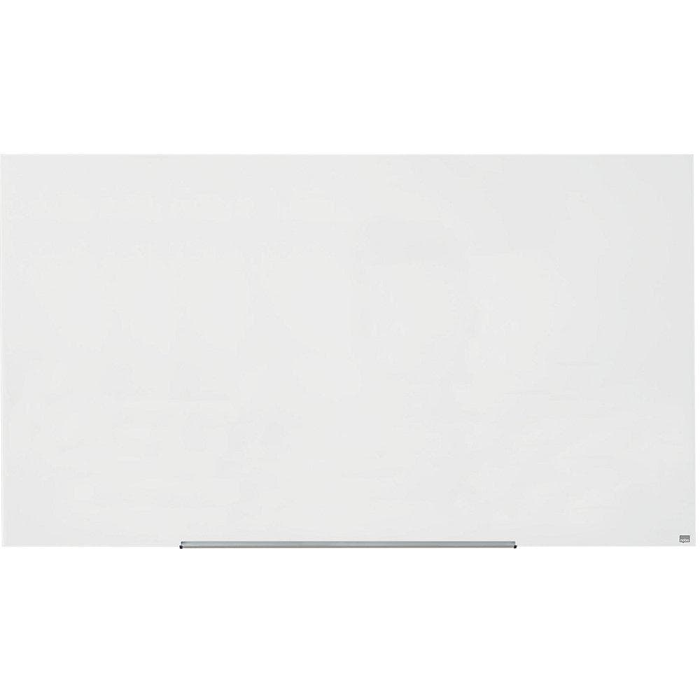 NOBO Glas-Whiteboard WIDESCREEN rahmenlos weiß