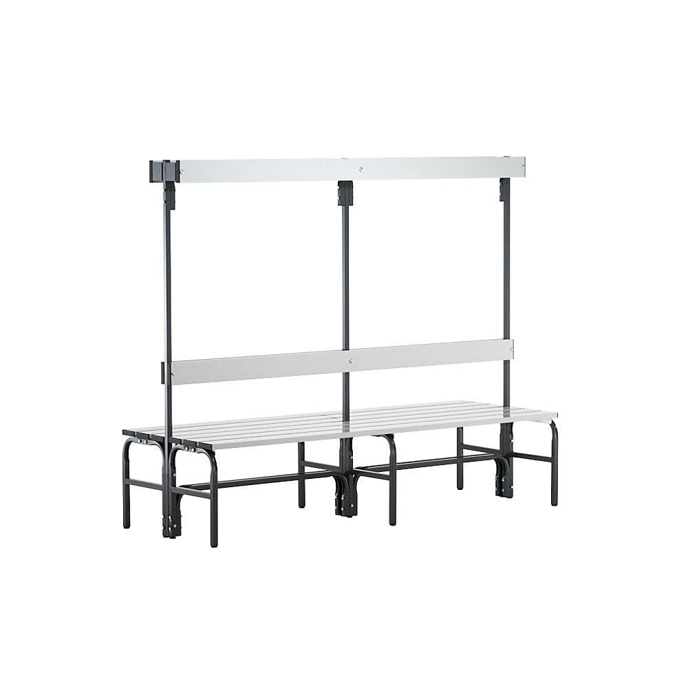 Kaiserkraft Sypro Umkleidebank Edelstahl 200 cm mit 12 Haken