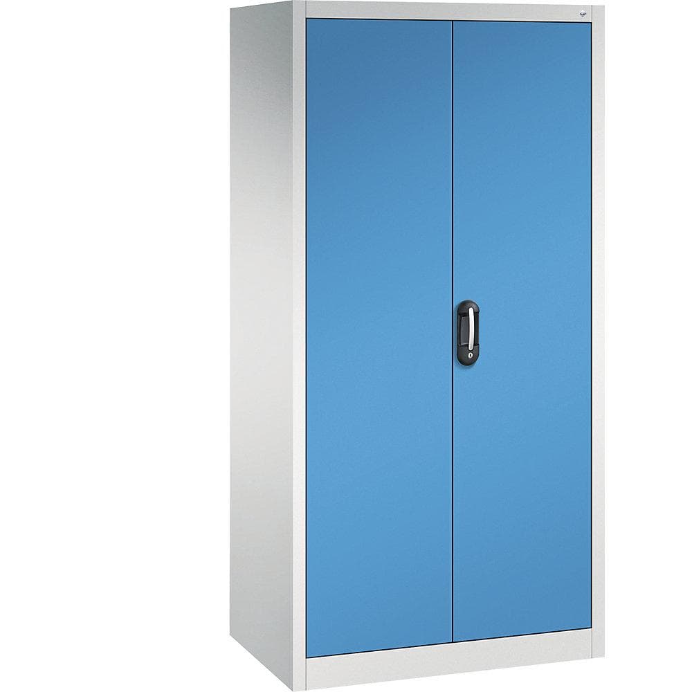 C+P ACURADO Büroschrank lichtgrau/blau mit 4 Böden