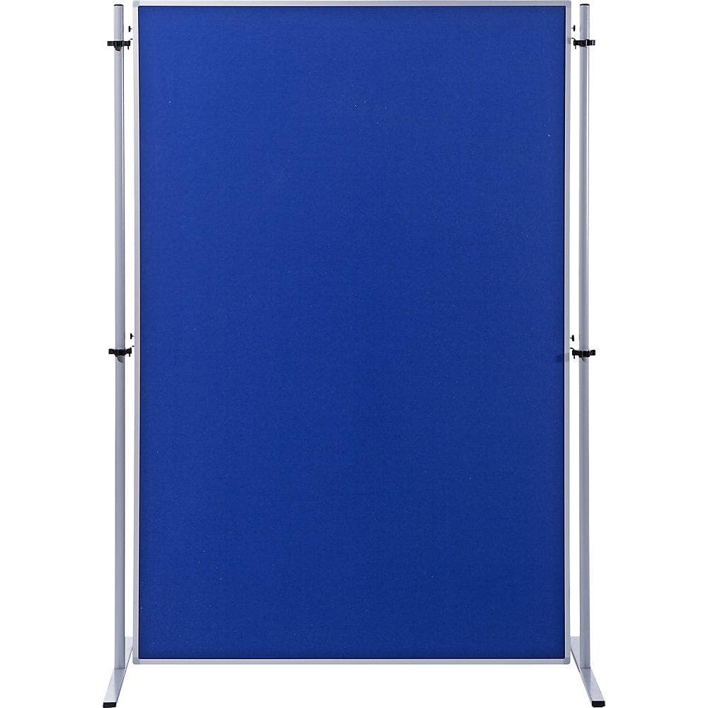 eurokraft basic Funktions-Trennwand Aluminium Textilbezug Blau