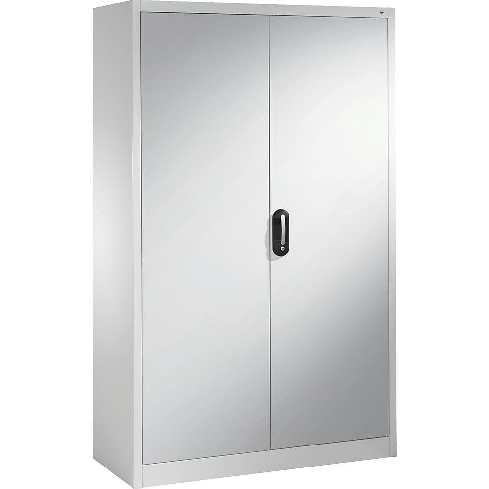 C+P ACURADO Büroschrank lichtgrau/weißaluminium mit Schloss