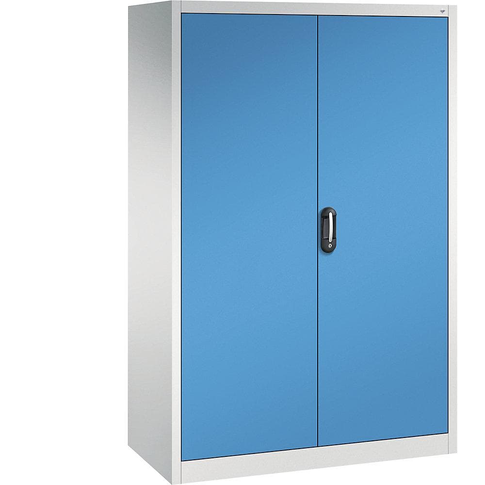 C+P ACURADO Büroschrank lichtgrau/blau mit 4 Böden