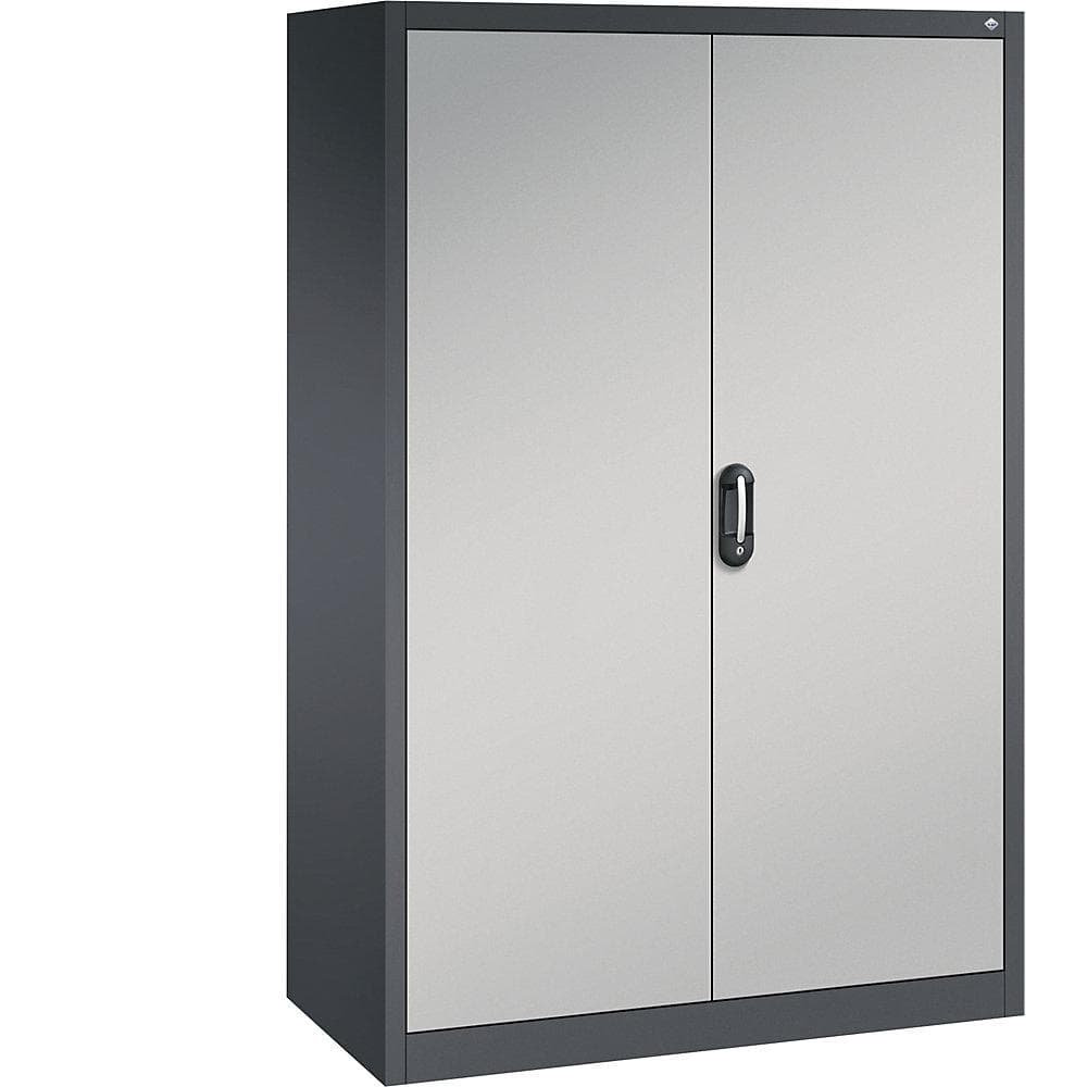 C+P ACURADO Büroschrank 1200x600mm Stahl schwarzgrau/weißaluminium
