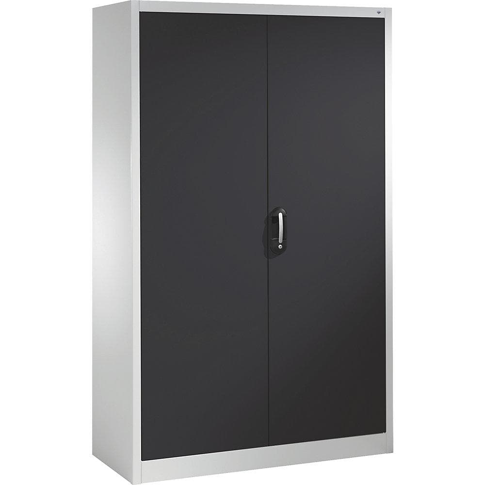 C+P ACURADO Büroschrank lichtgrau/schwarzgrau mit 4 Böden