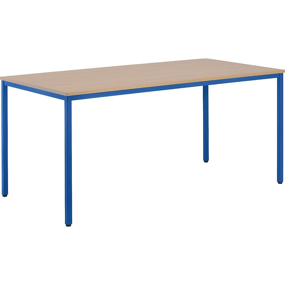 eurokraft basic Mehrzwecktisch Buche-Dekor Enzianblau