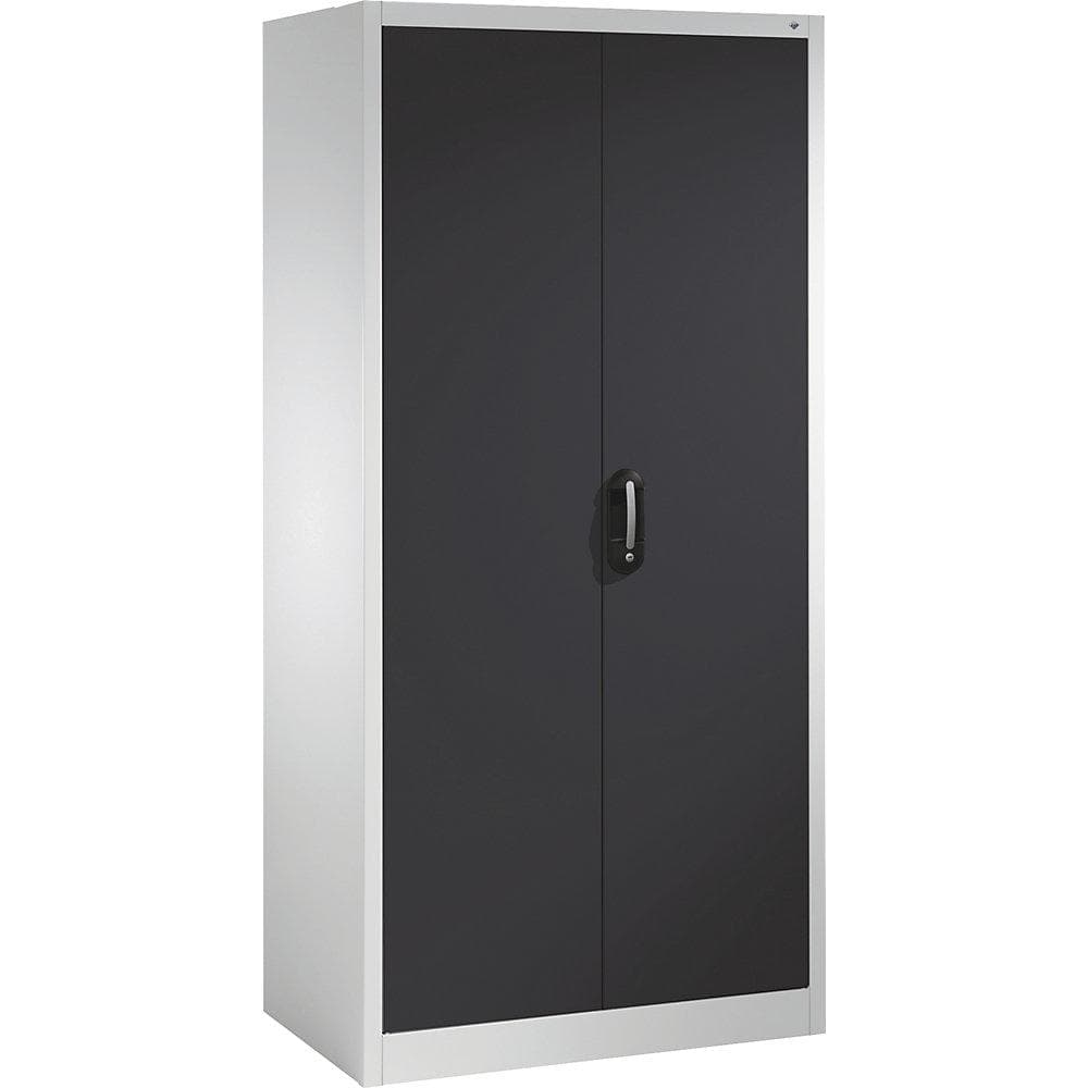 C+P ACURADO Büroschrank lichtgrau/schwarzgrau mit Schloss
