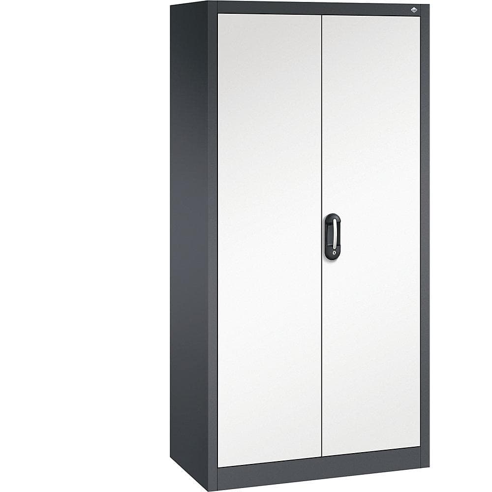 C+P ACURADO Büroschrank 930x500mm Stahl schwarzgrau/weiß