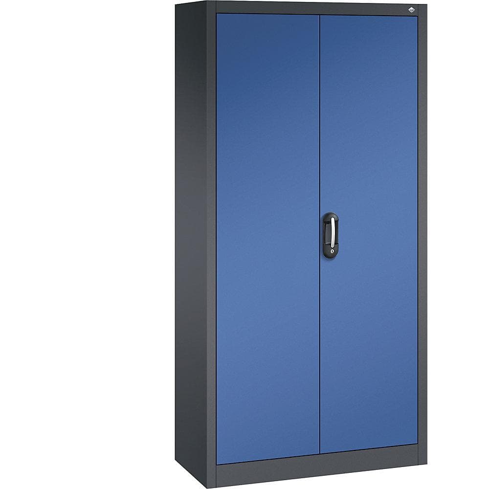 C+P ACURADO Büroschrank 930x400 mm Stahl schwarzgrau/blau