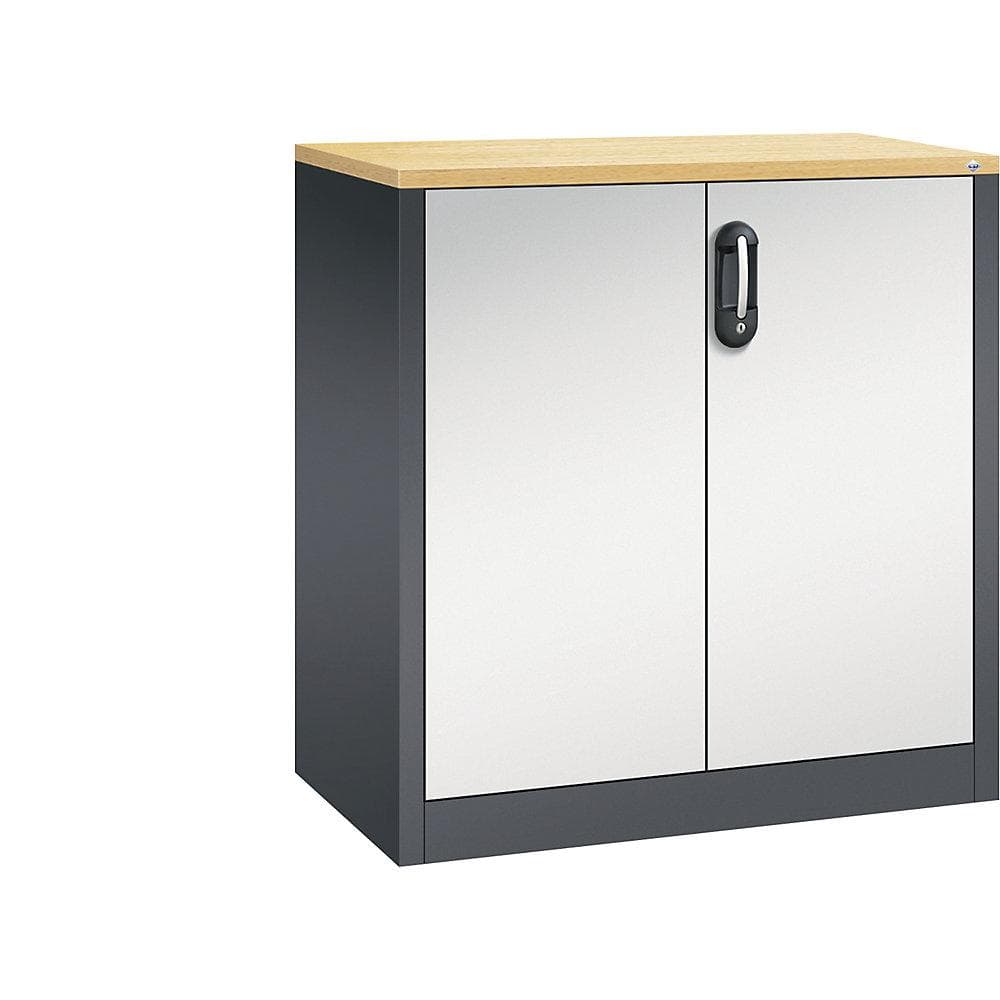 C+P ACURADO Akten-Sideboard 2 Ordnerhöhen Stahl grau