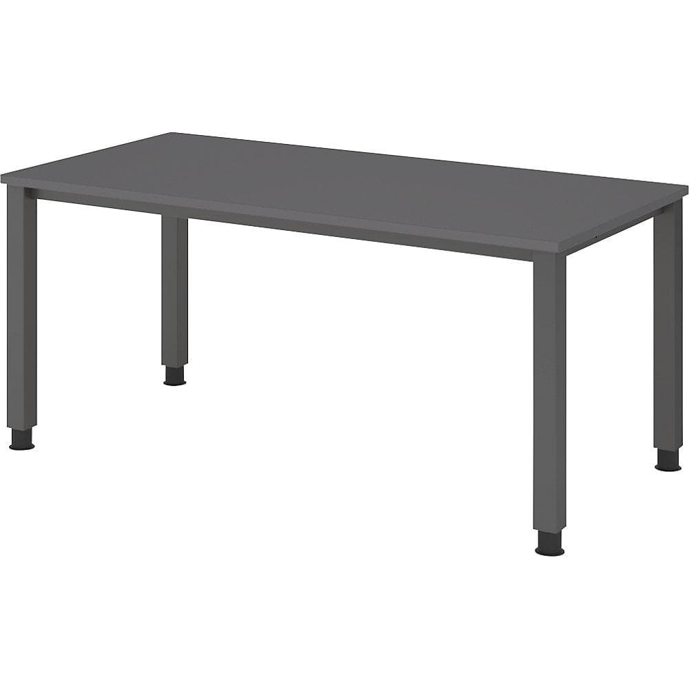 eurokraft pro Schreibtisch 1600mm Graphit Stahlgestell höhenverstellbar