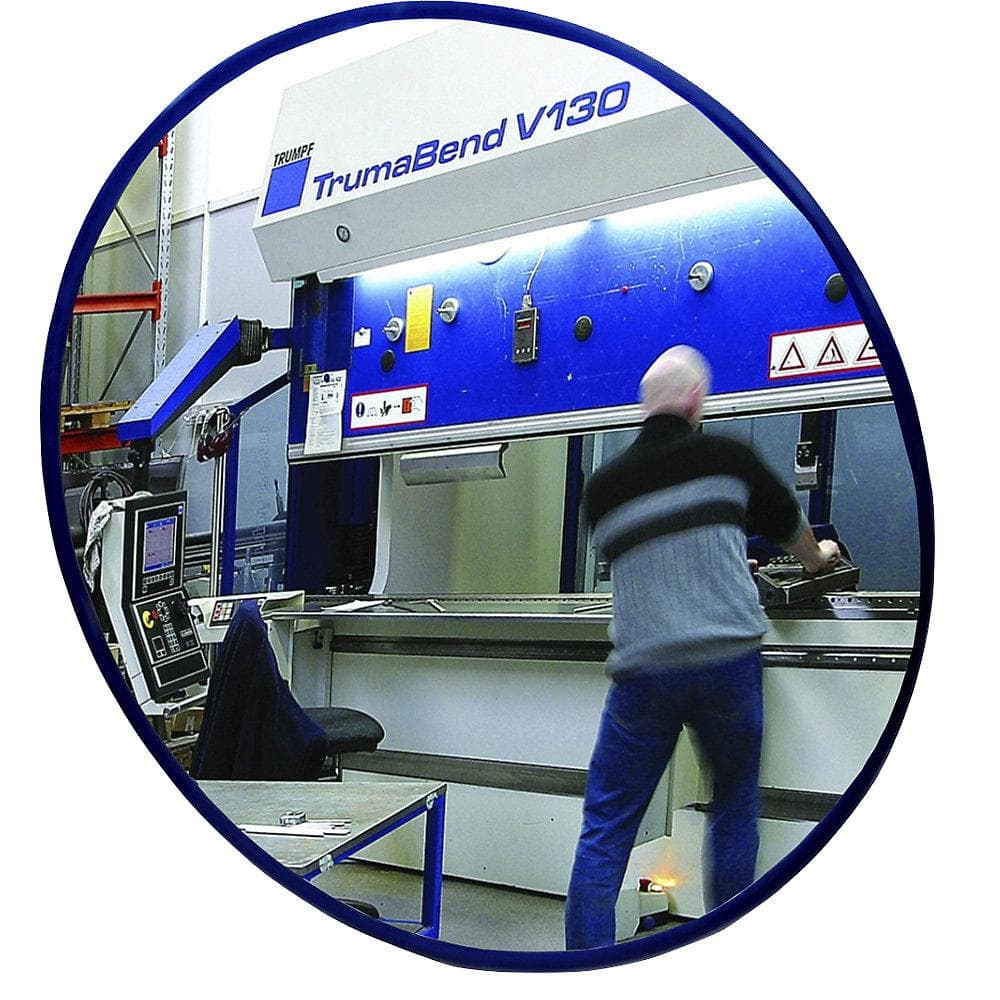 eurokraft pro Rundspiegel mit Teleskop-Wandarm blau