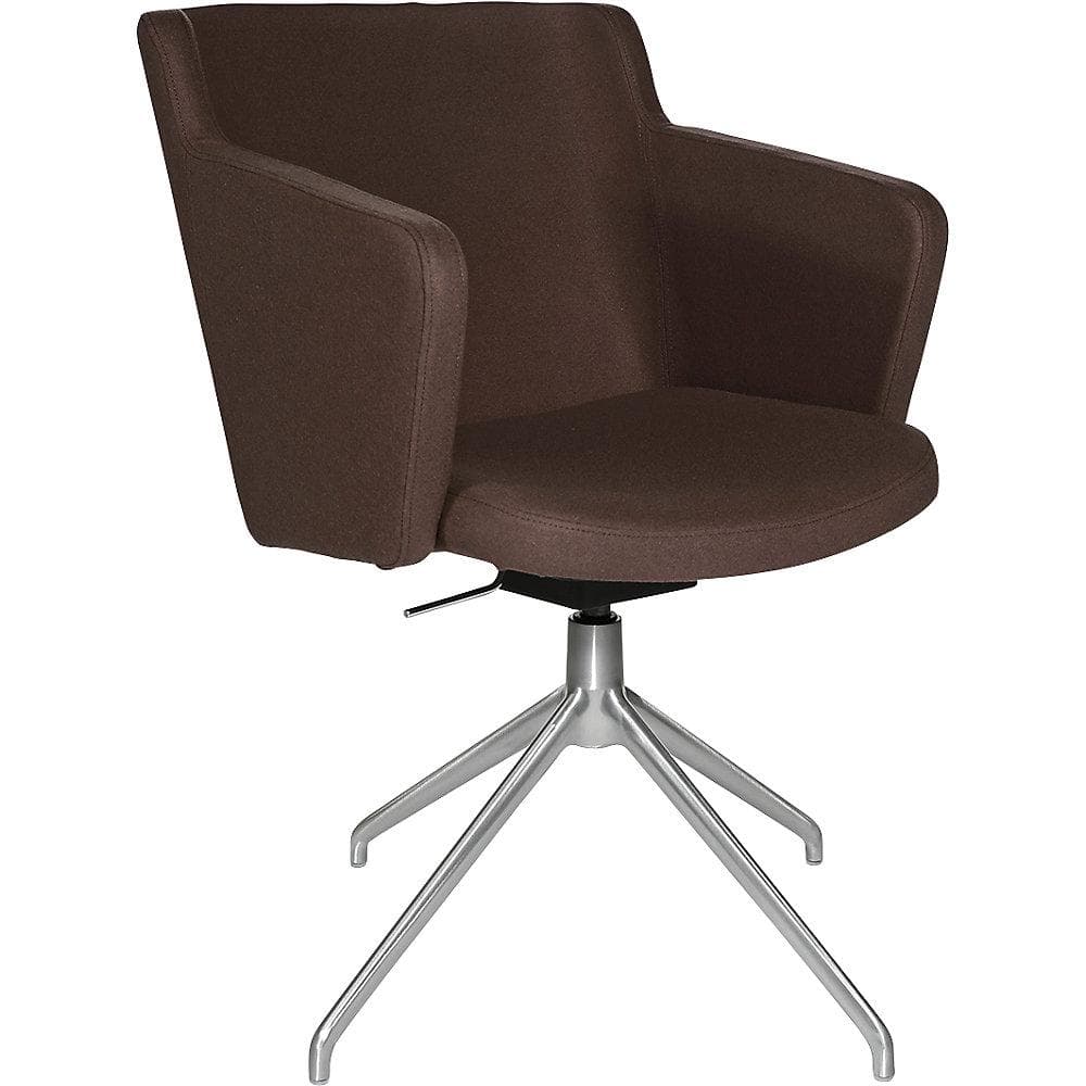 Topstar Besuchersessel SFH mit 3D-Sitzgelenk und Aluminium-Gestell, Braun