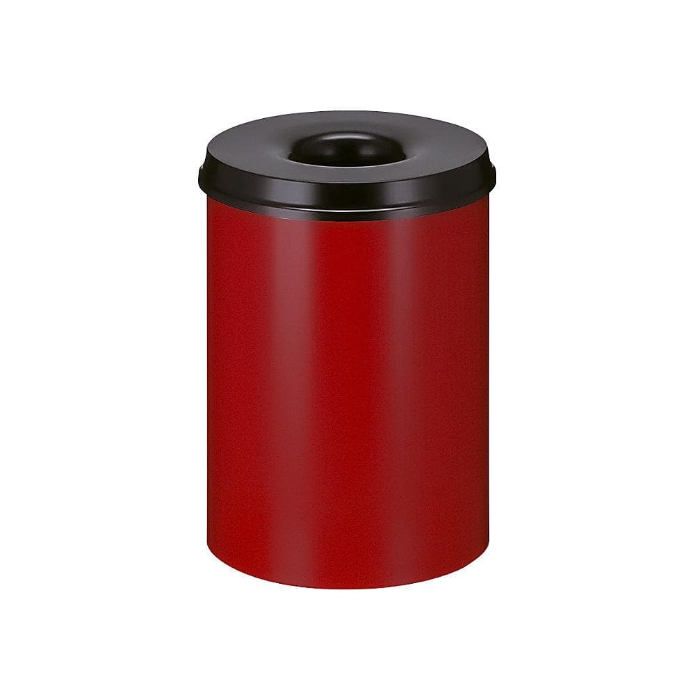 V-Part Feuerlöschender Papierkorb 30 Liter offen Rot/Schwarz