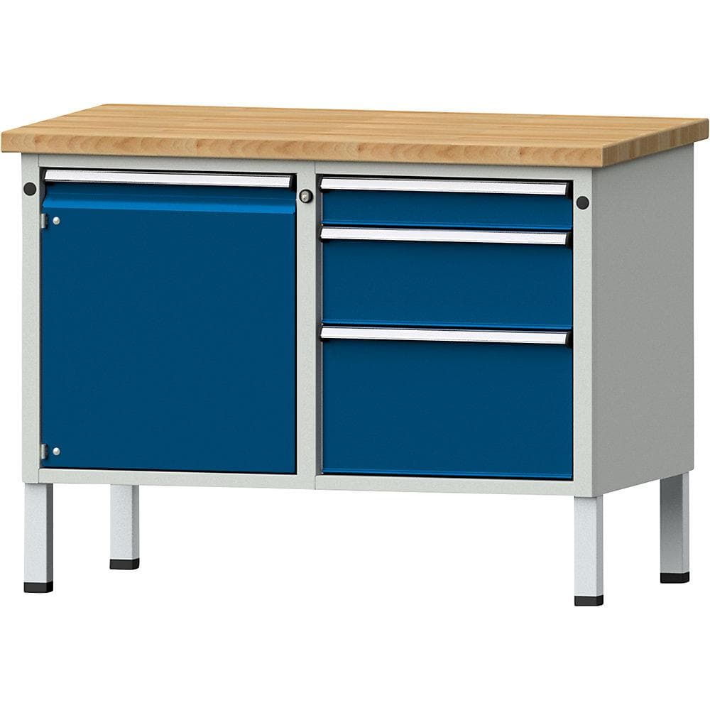ANKE Kompaktwerkbank 1140x650mm mit 3 Schubladen und Schrank