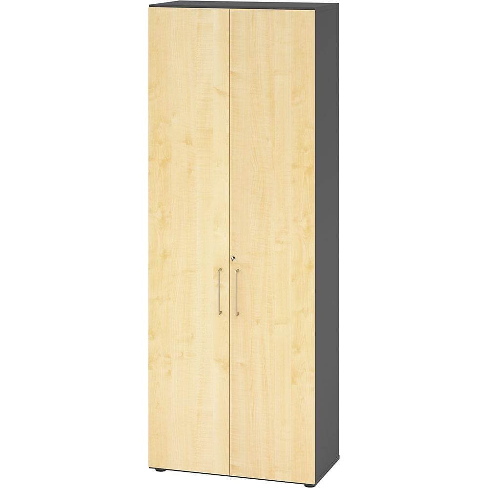 eurokraft pro Büroschrank 5 Fachböden Graphit/Alusilber