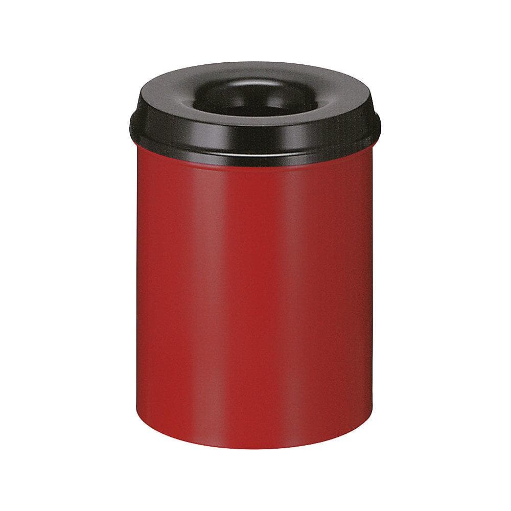 V-Part Feuerlöschender Papierkorb 15 Liter offen Rot/Schwarz