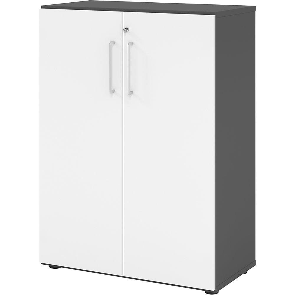 eurokraft pro Büroschrank 800mm Graphit mit 2 Türen & Fachböden