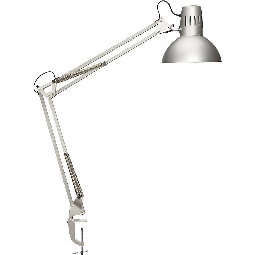 E/D/E Tischleuchte Study Silber Metall Klemmleuchte