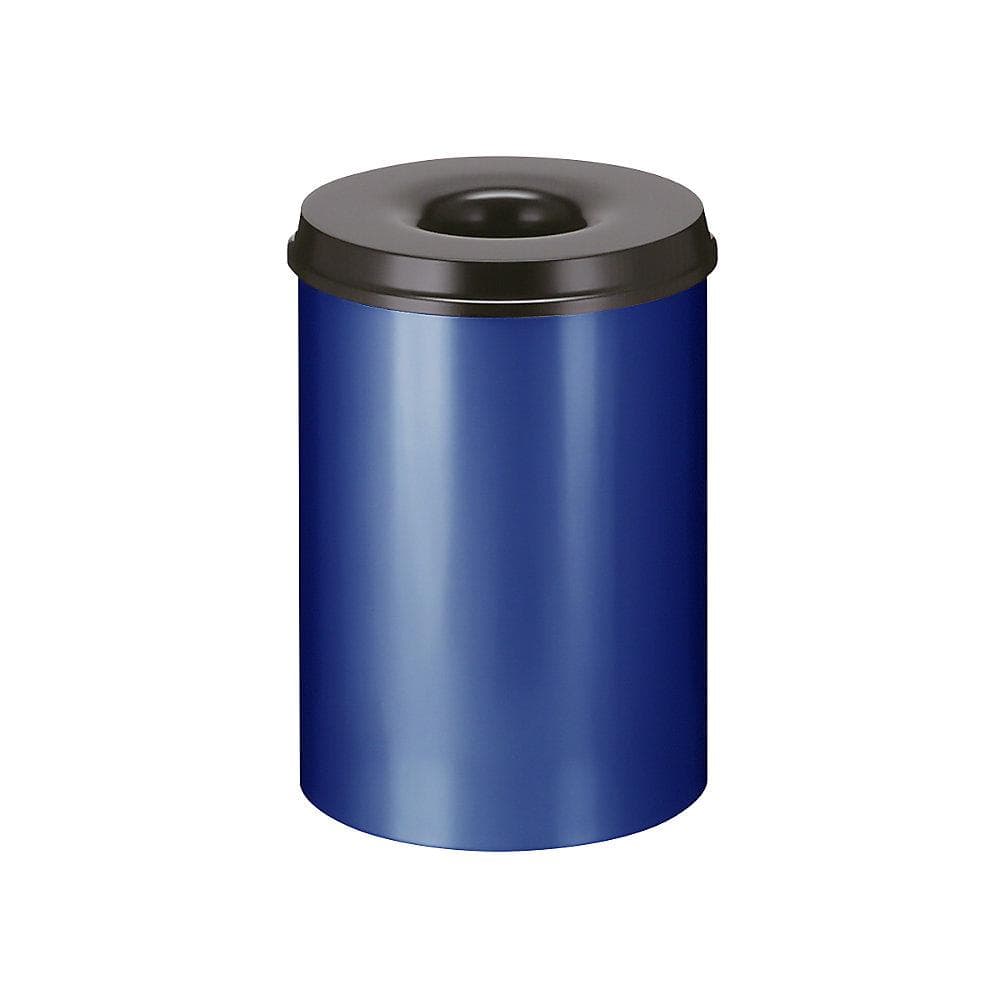 V-Part Feuerlöschender Papierkorb 30 Liter offen Blau/Schwarz