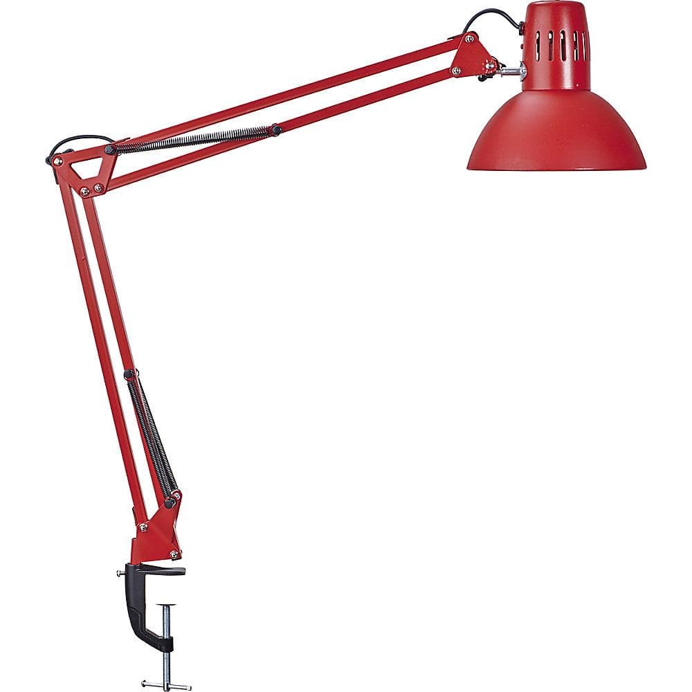 MAULstudy LED-Klemmleuchte Rot Stahl 44 cm E27