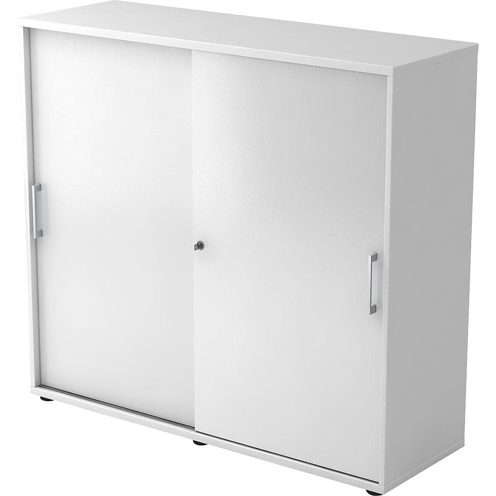 eurokraft pro Schiebetürenschrank Weiß 1100 mm