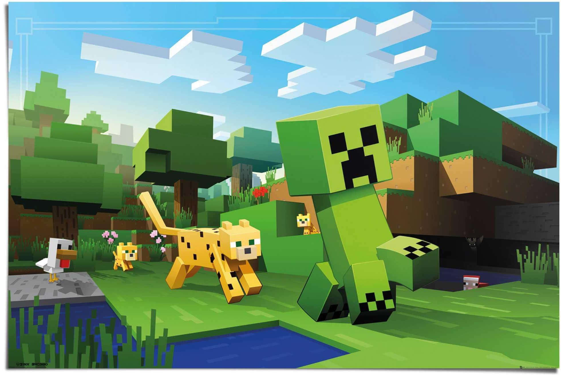 Reinders Minecraft Poster Grün 91,5x61 cm
