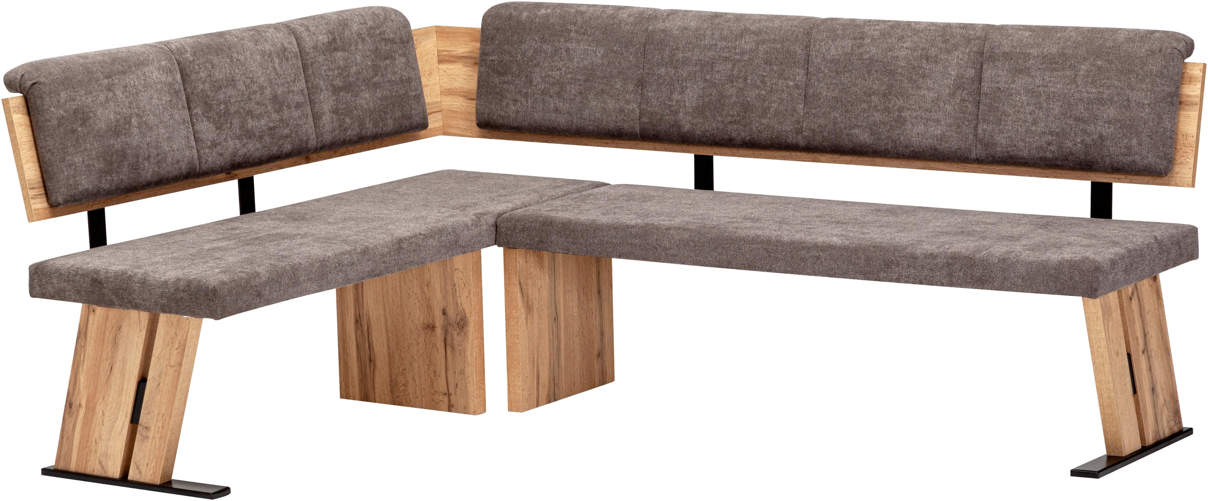 Eckbank MASSIVLINE & MORE SK Kota Braun Schwarz Holzwerkstoff