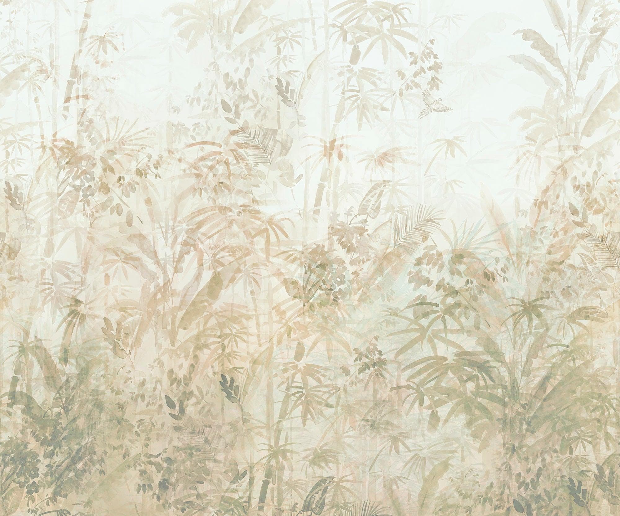 Vliestapete KOMAR Digitaldruck Vlies Zen Zone 300x250 cm Braun Gelb Grün