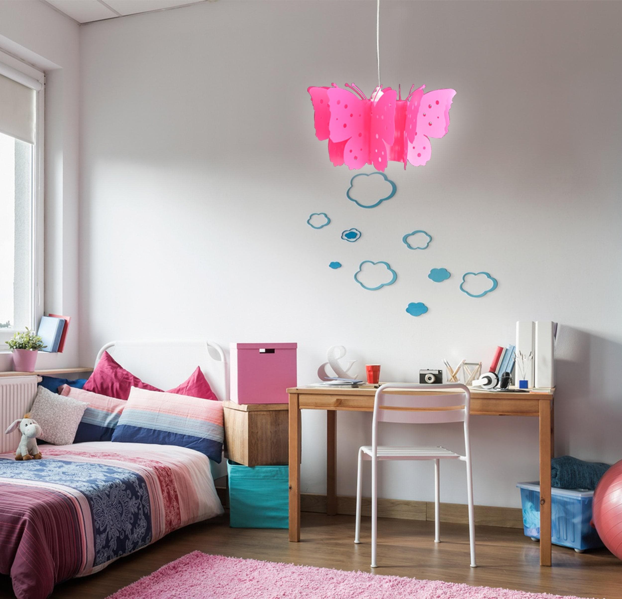 NÄVE Pendelleuchte Kizi Pink Schmetterlingsform Kinderzimmer