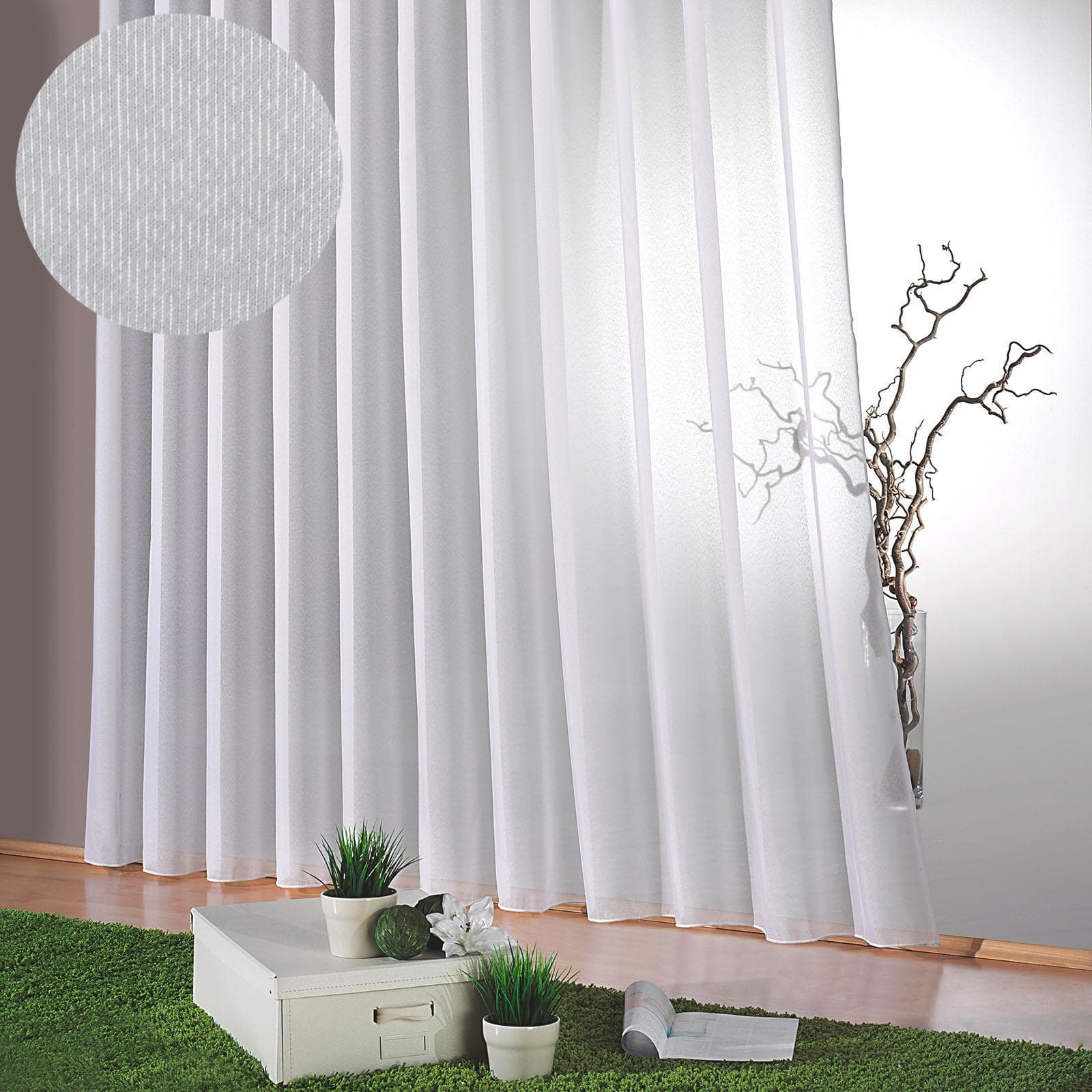 Gardine WECKBRODT Lena - Polyester, Weiß, 900x260cm