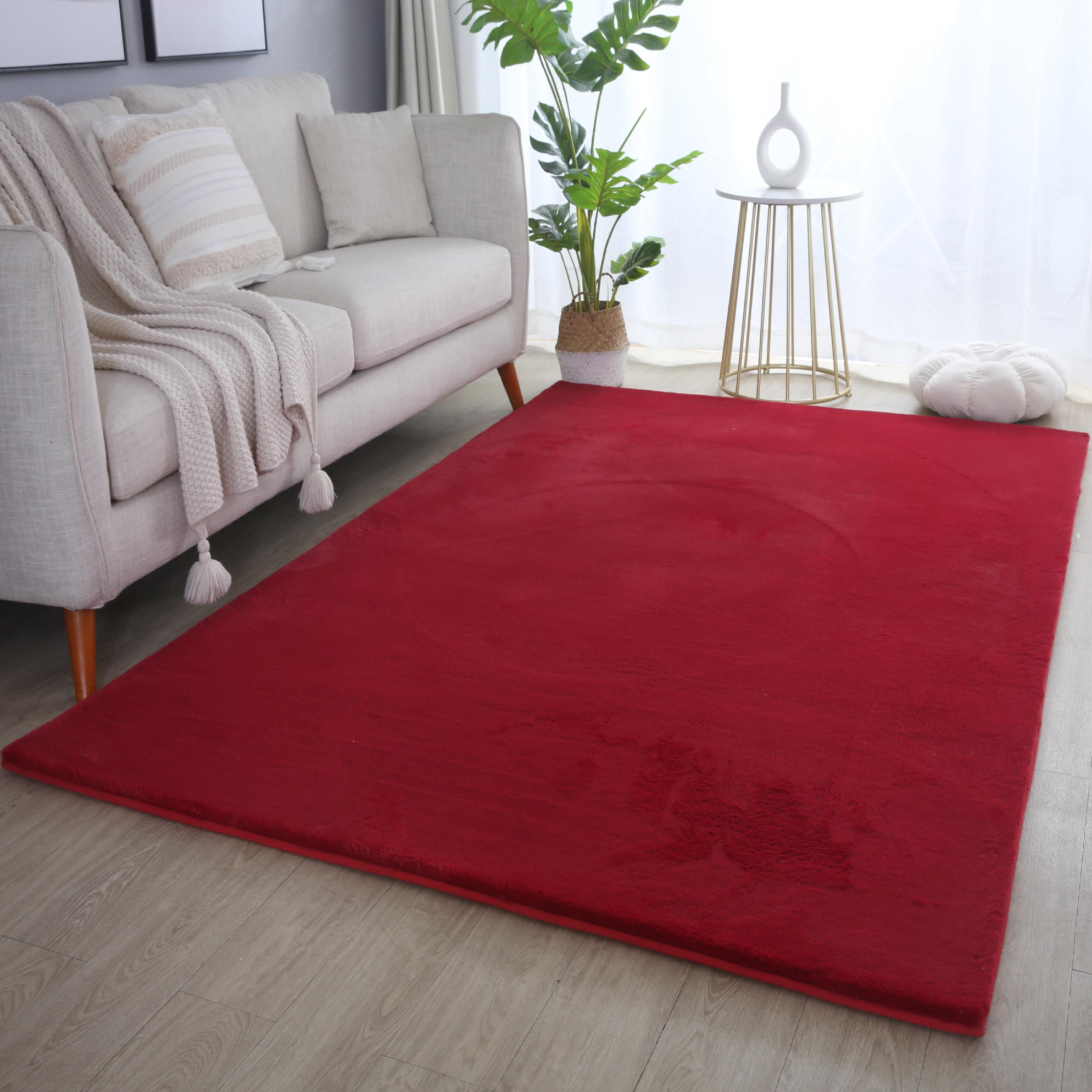AYYILDIZ TEPPICHE POUFFY 5100 Hochflor-Teppich Rot