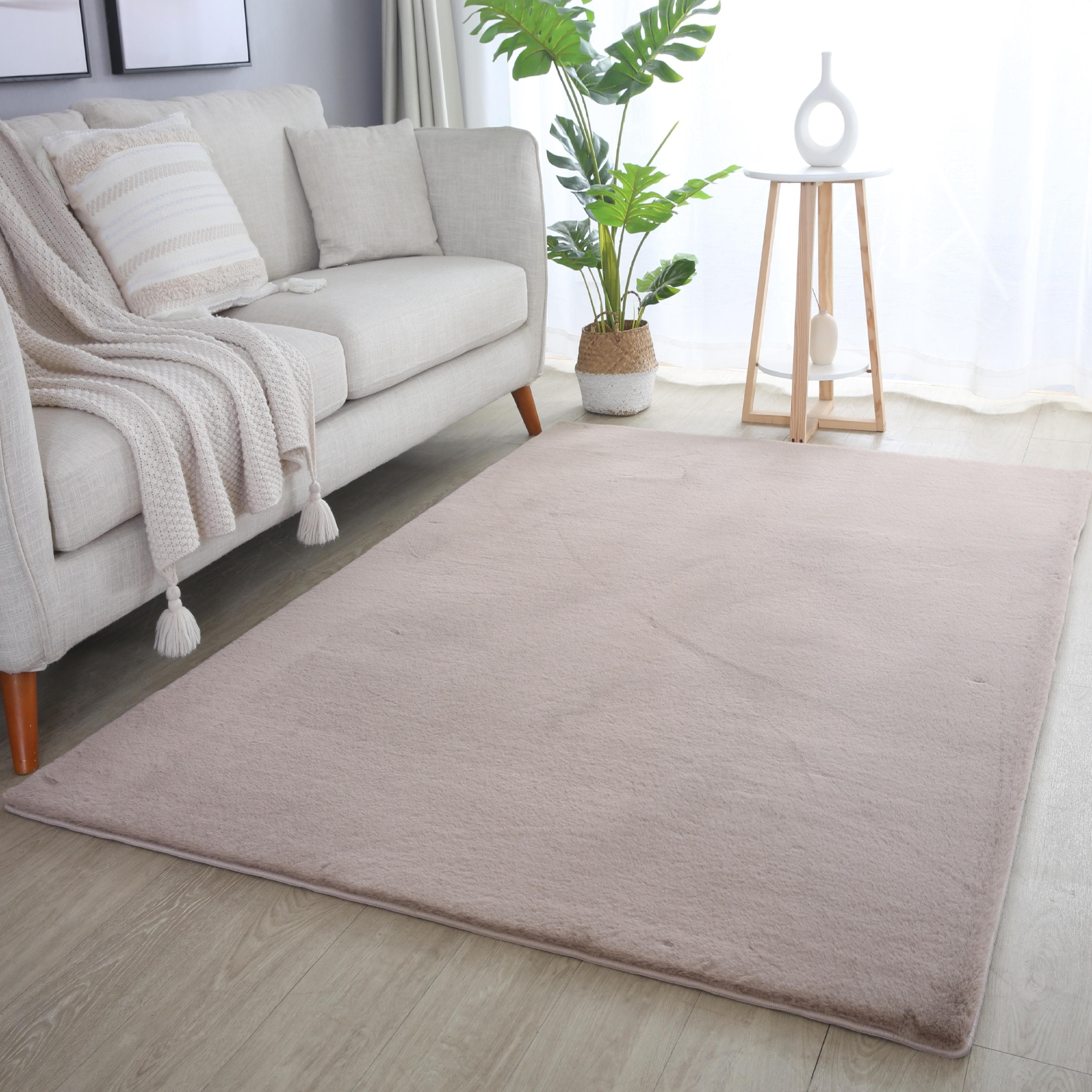 Ayyildiz Teppiche Hochflor-Teppich POUFFY 5100 Beige Kaninchen Fell Haptik