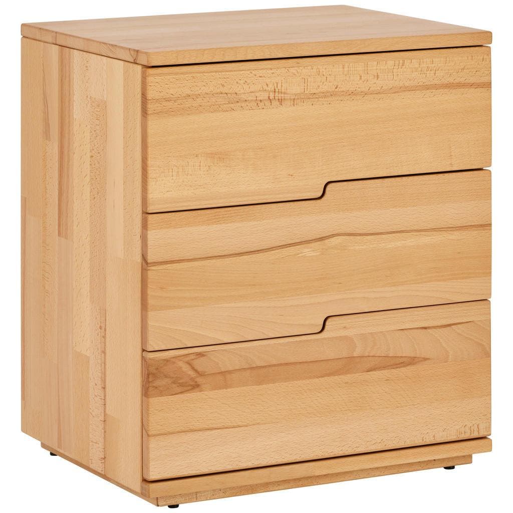 Mid.you Nachtschrank Kernbuche Massiv 3 Schubladen