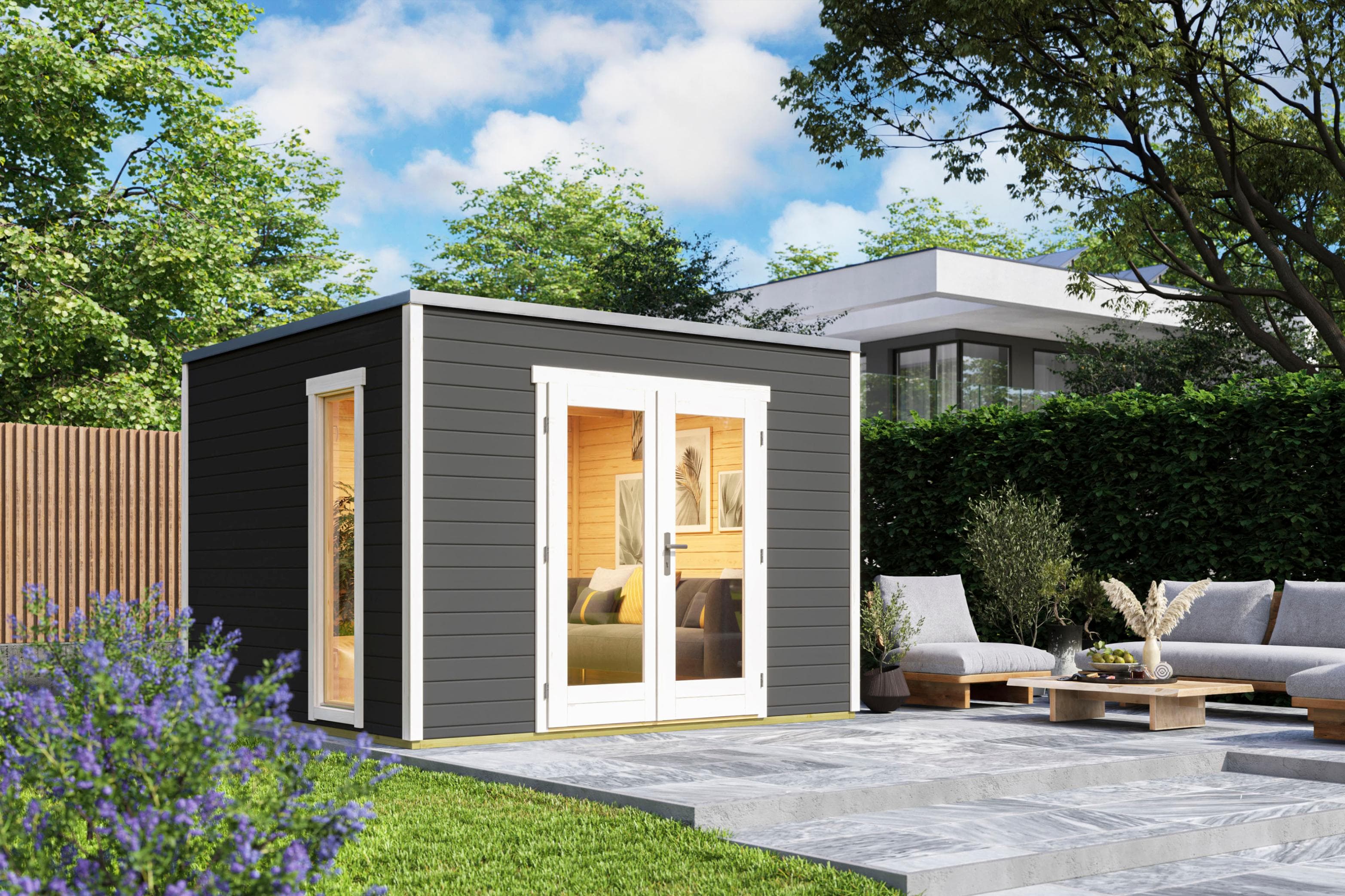 Lasita Maja Gartenhaus Palermo 1 Carbongrau Holzwerkstoff
