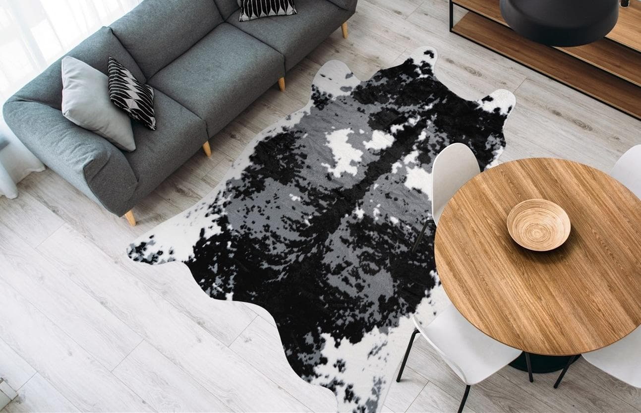 ME GUSTA Teppich Desert 225 Schwarz-Weiß Kunstfell