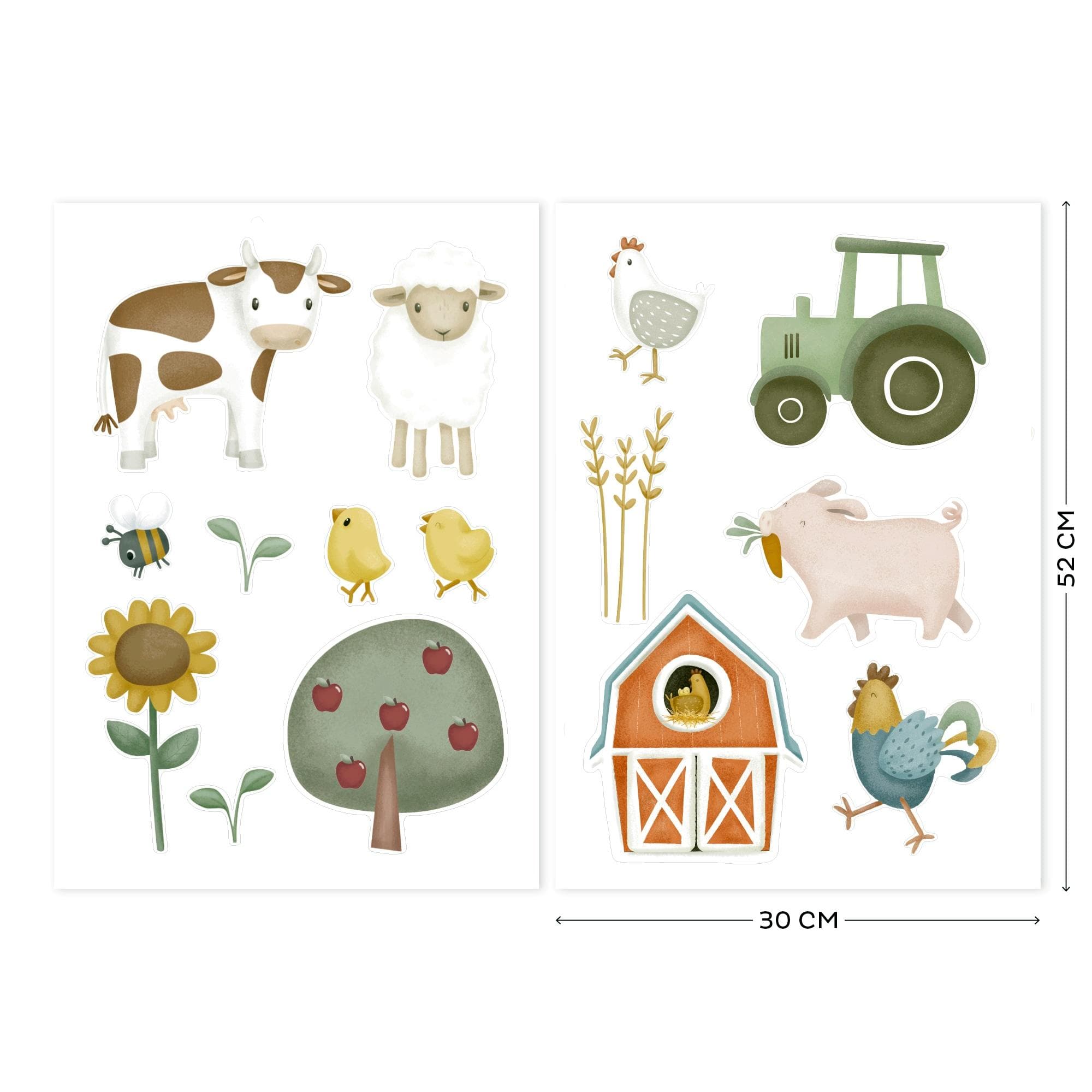 Little Dutch Wandsticker Little Farm Bunt