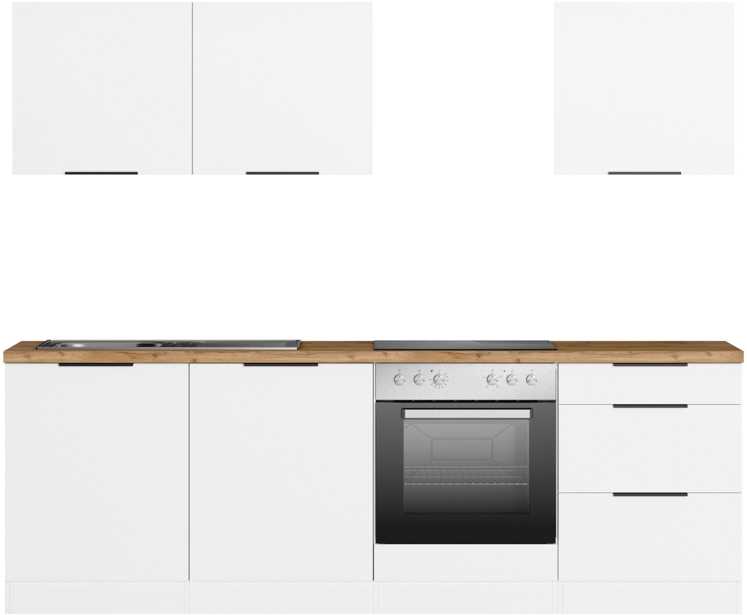 Küchenzeile Kochstation KS-Lagos2 Weiß 240 cm