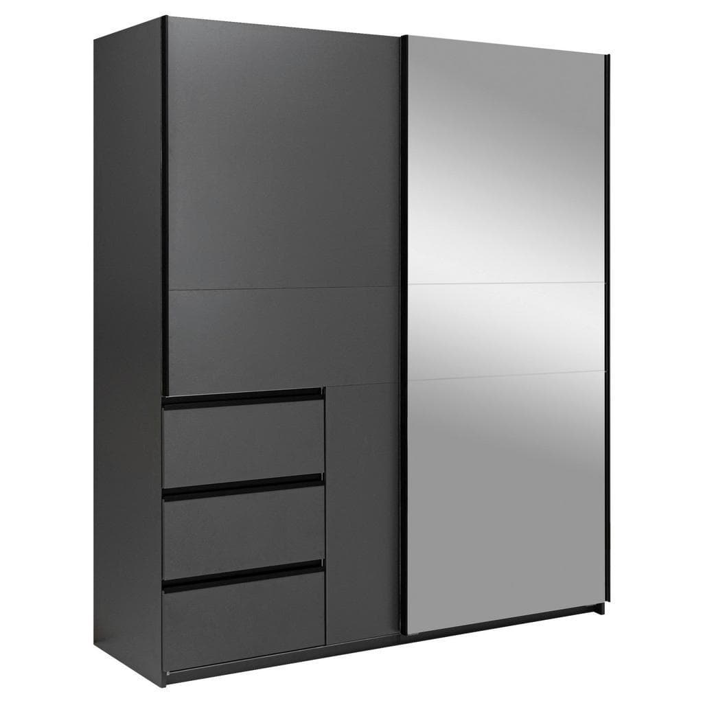 Mid.you Schiebetürenschrank Wilma Graphit Metall