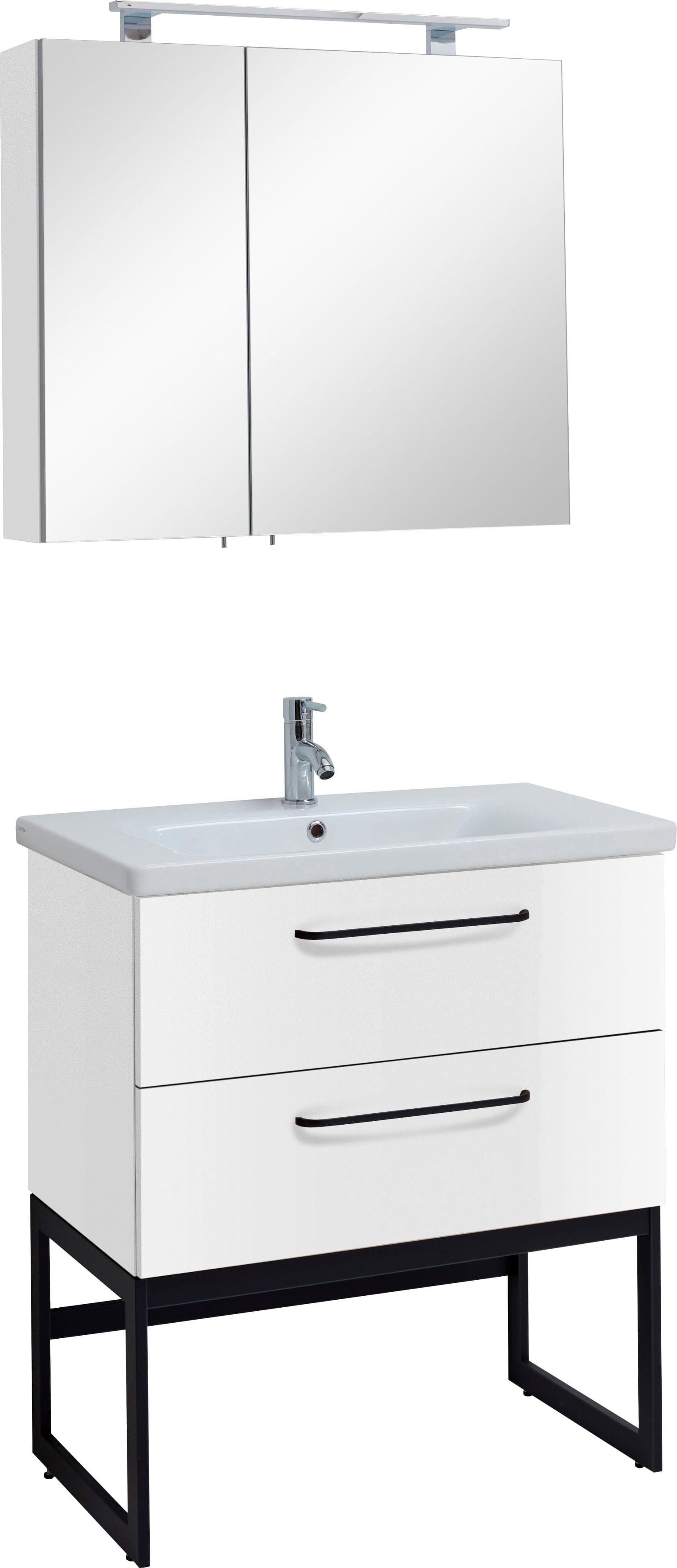 Badmöbel-Set Yukon Weiß Optifit