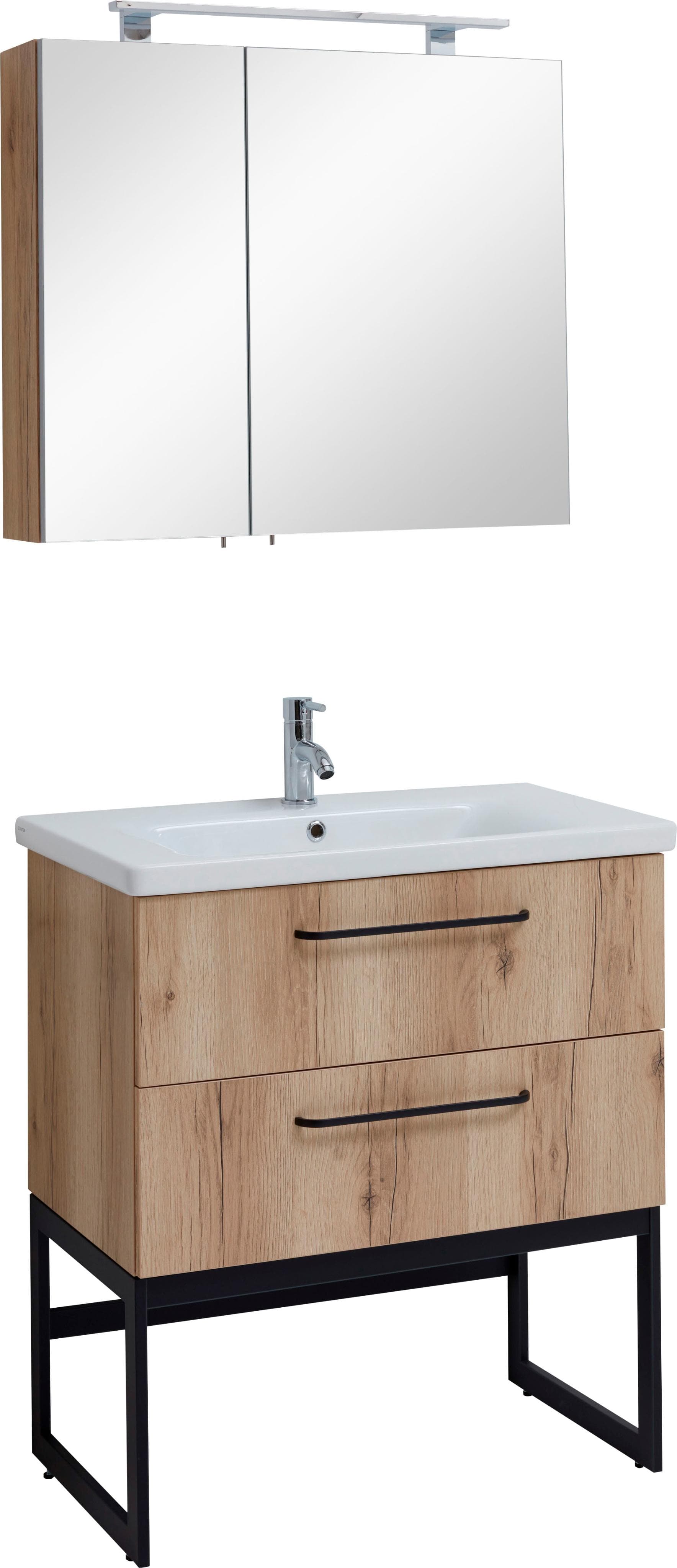 Optifit Badmöbel-Set Yukon Wildeiche Industrial Style
