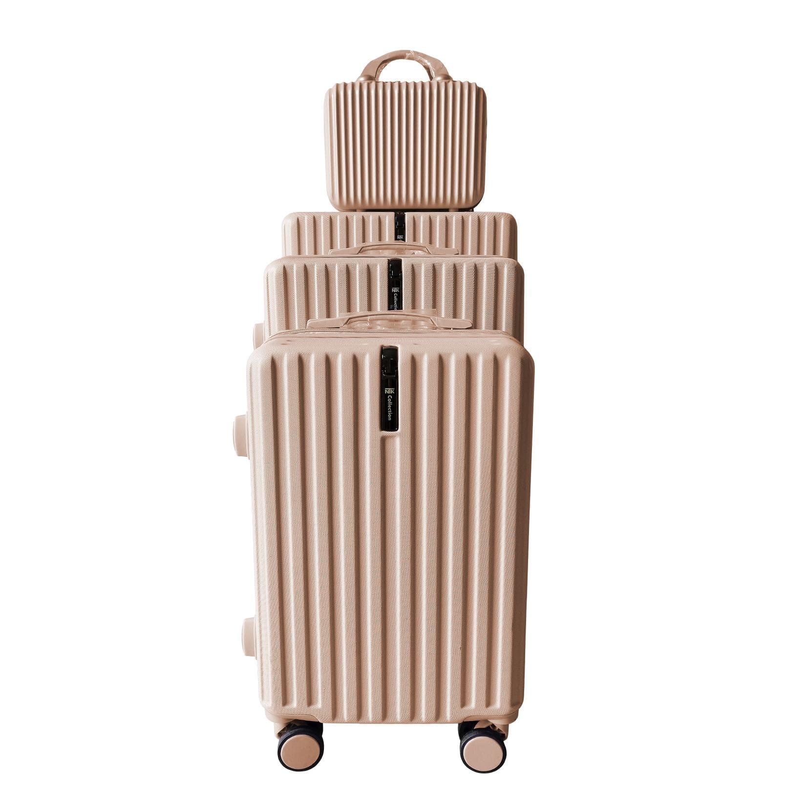 NTK-Collection Hartschalenkoffer 4er-Set Leandra Rosa ABS