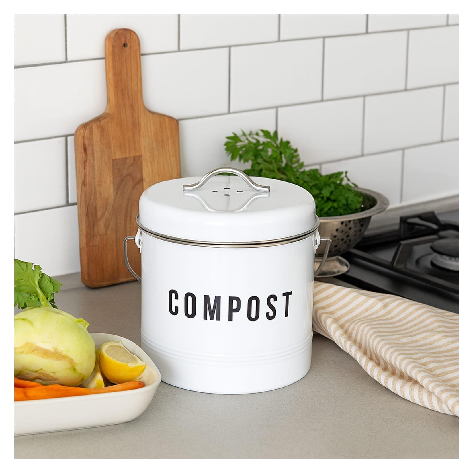 Neuetischkultur Biomülleimer mit Aktivkohlefilter Landhaus