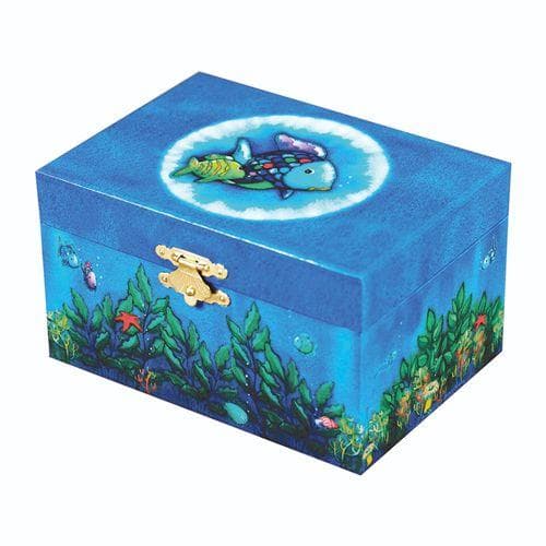 Trousselier Schmuckkästchen mit Musik, Regenbogenfisch, Nachtleuchtfunktion