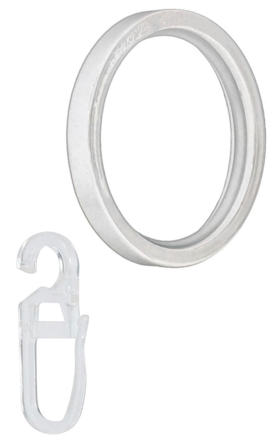Flachring GARESA Flachring mit Haken Gr. 1 Weiß Gardinenbefestigungen