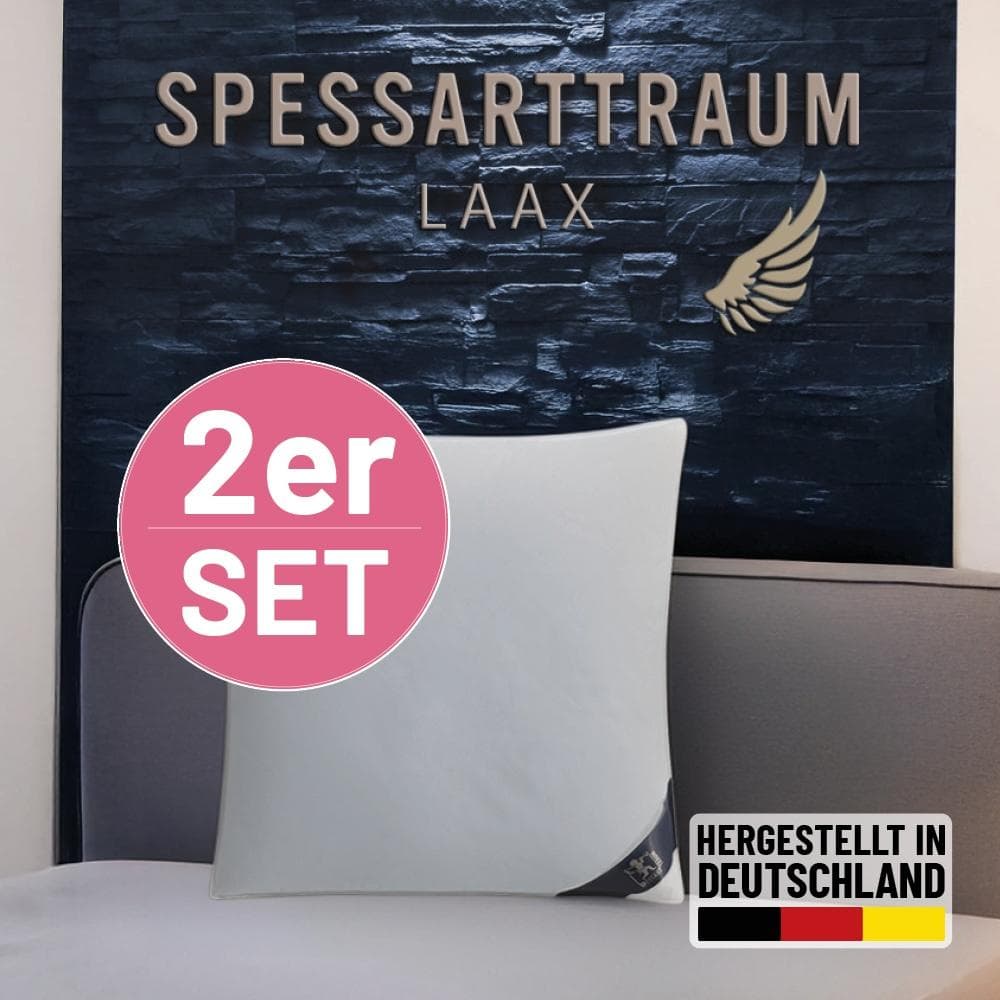Spessarttraum 3-Kammer-Kopfkissen Laax Sparset Weiß 80x80cm