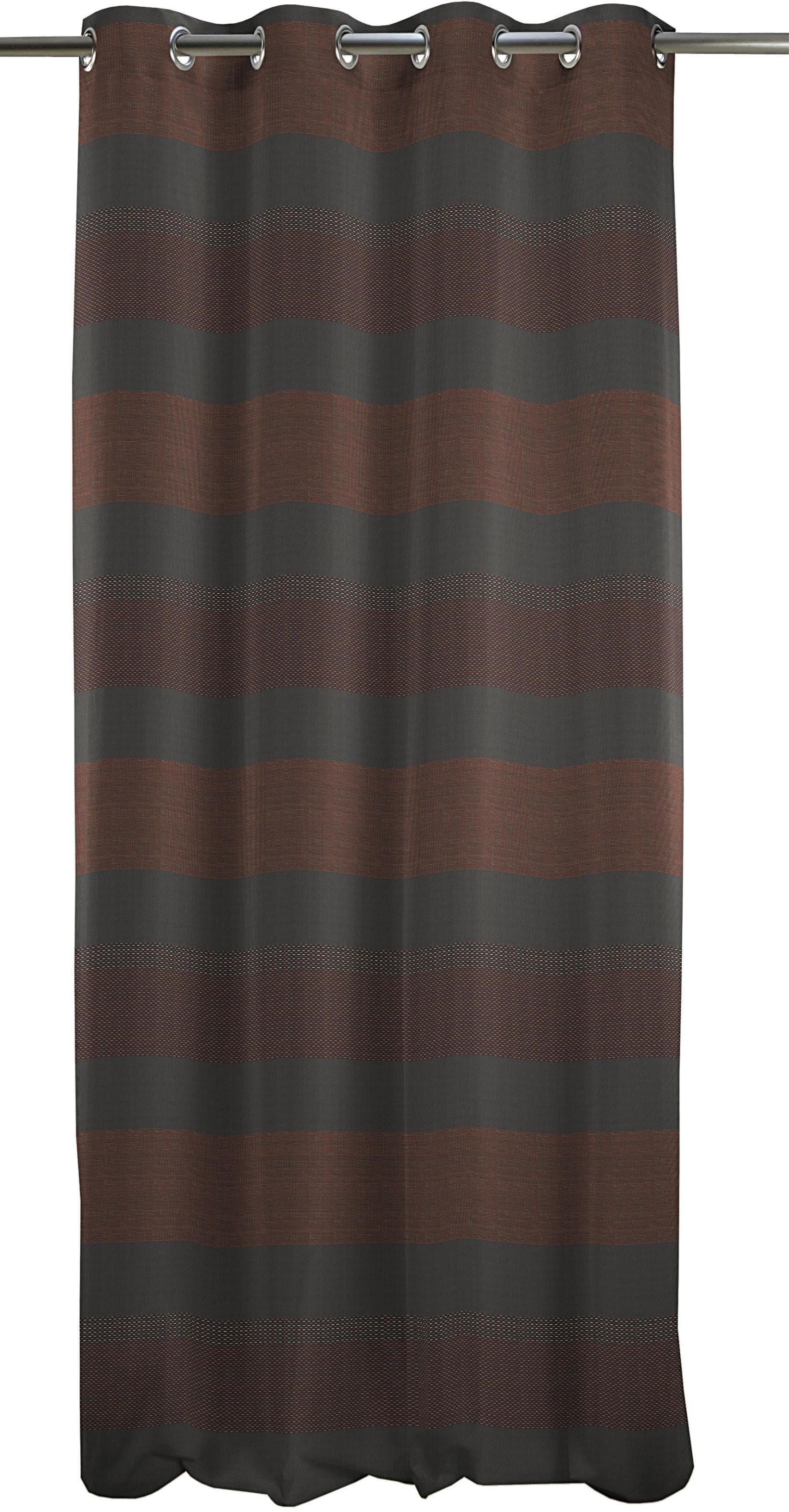 APELT Vorhang Lennox Braun Jacquard Streifen 140x245cm
