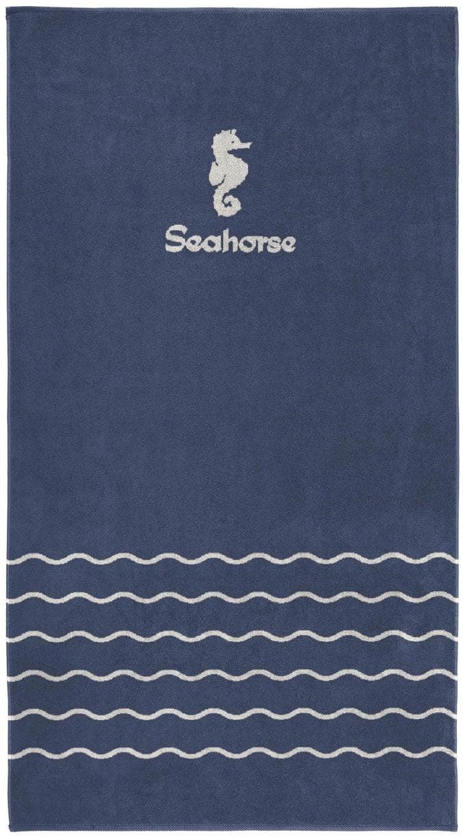Seahorse Strandtuch Waves Frotteevelours Baumwolle