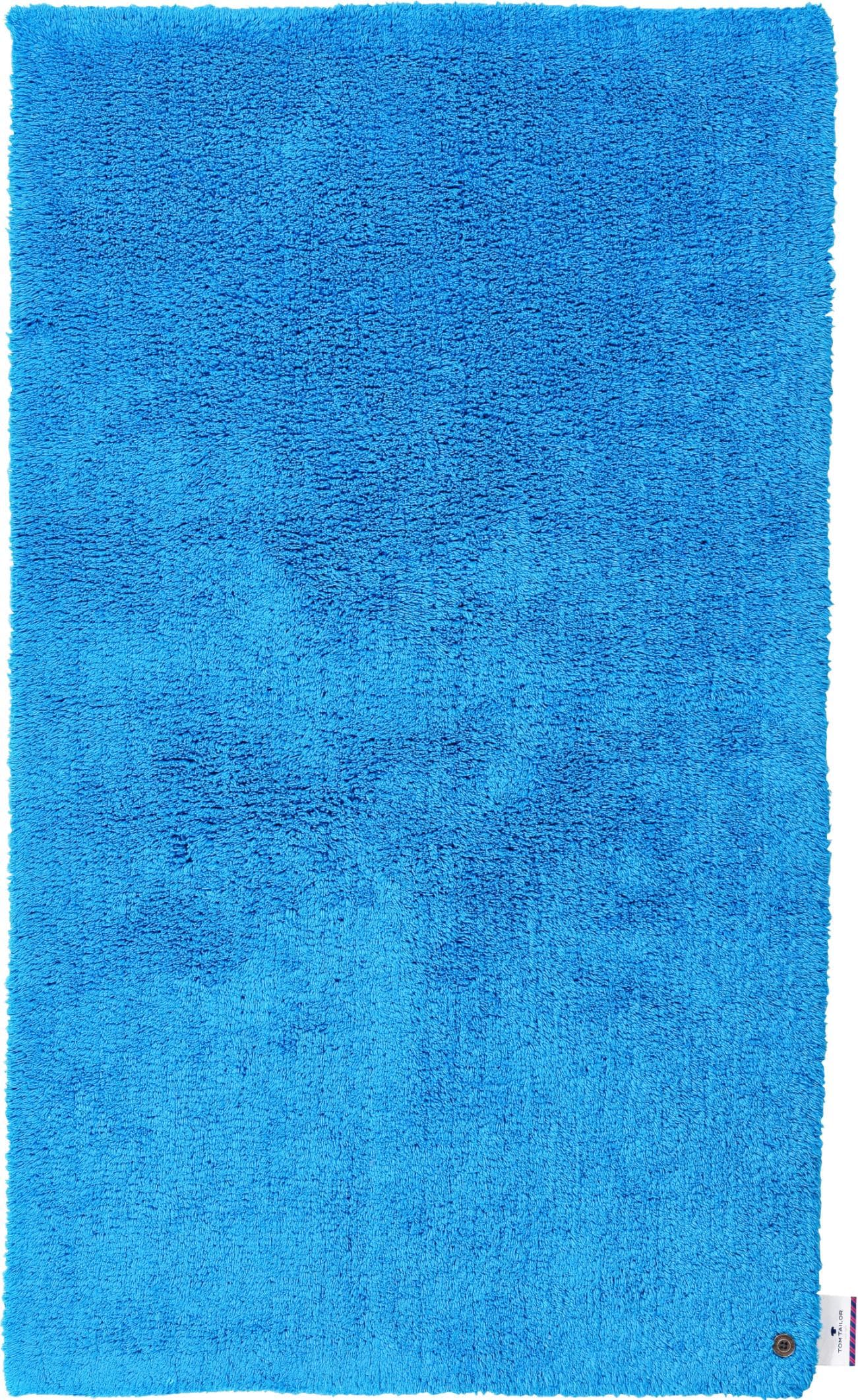 Badematte aus Baumwolle in Blau und Türkis